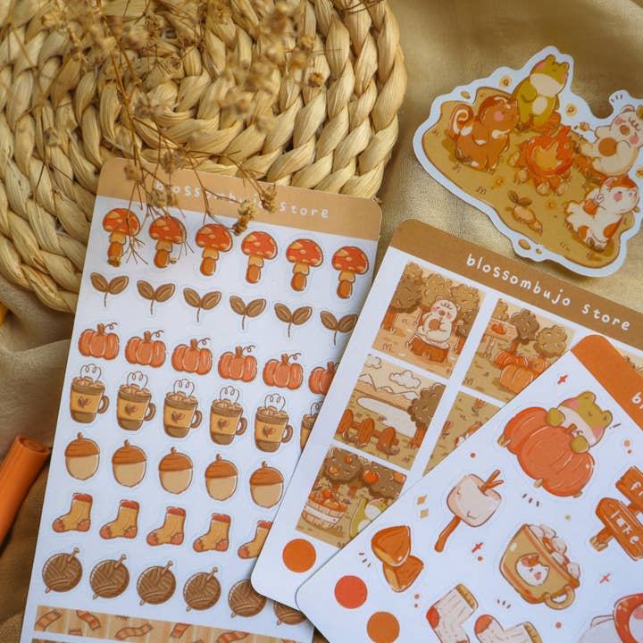 BlossomBujo Store - Wholesale Sticker - Stickers - Fall Bundle (No Mochi)1