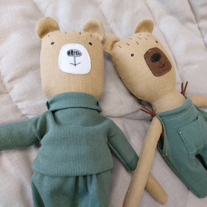 Handmade Stuffed Bear Toy for wholesale by PoppyBabyCo