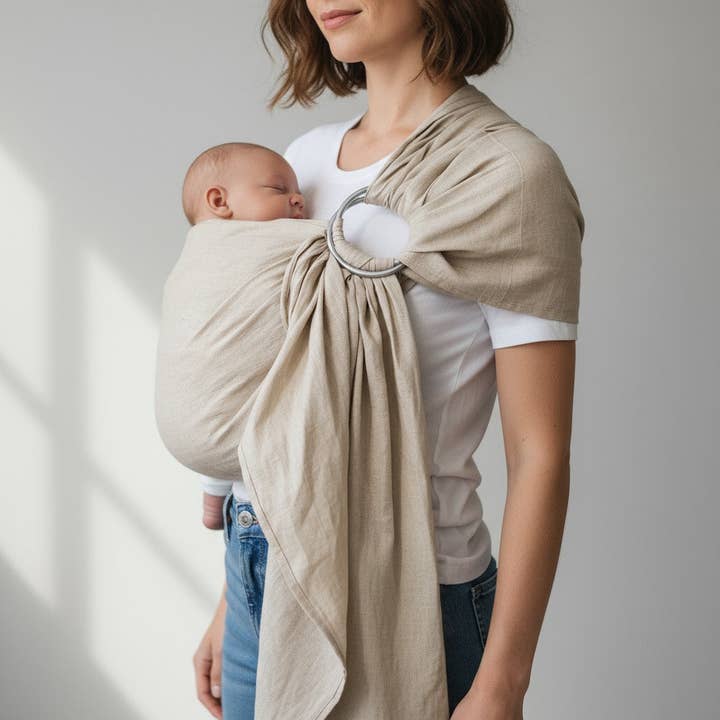 Linen Ring Sling IVORY for wholesale by Storchenwiege GmbH & Co. KG