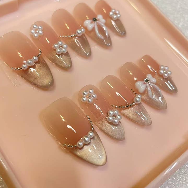 Azurenailshop - Wholesale Press-On/Fake Nails - Azurenailshop Press on nails, Almond shape popular nails1