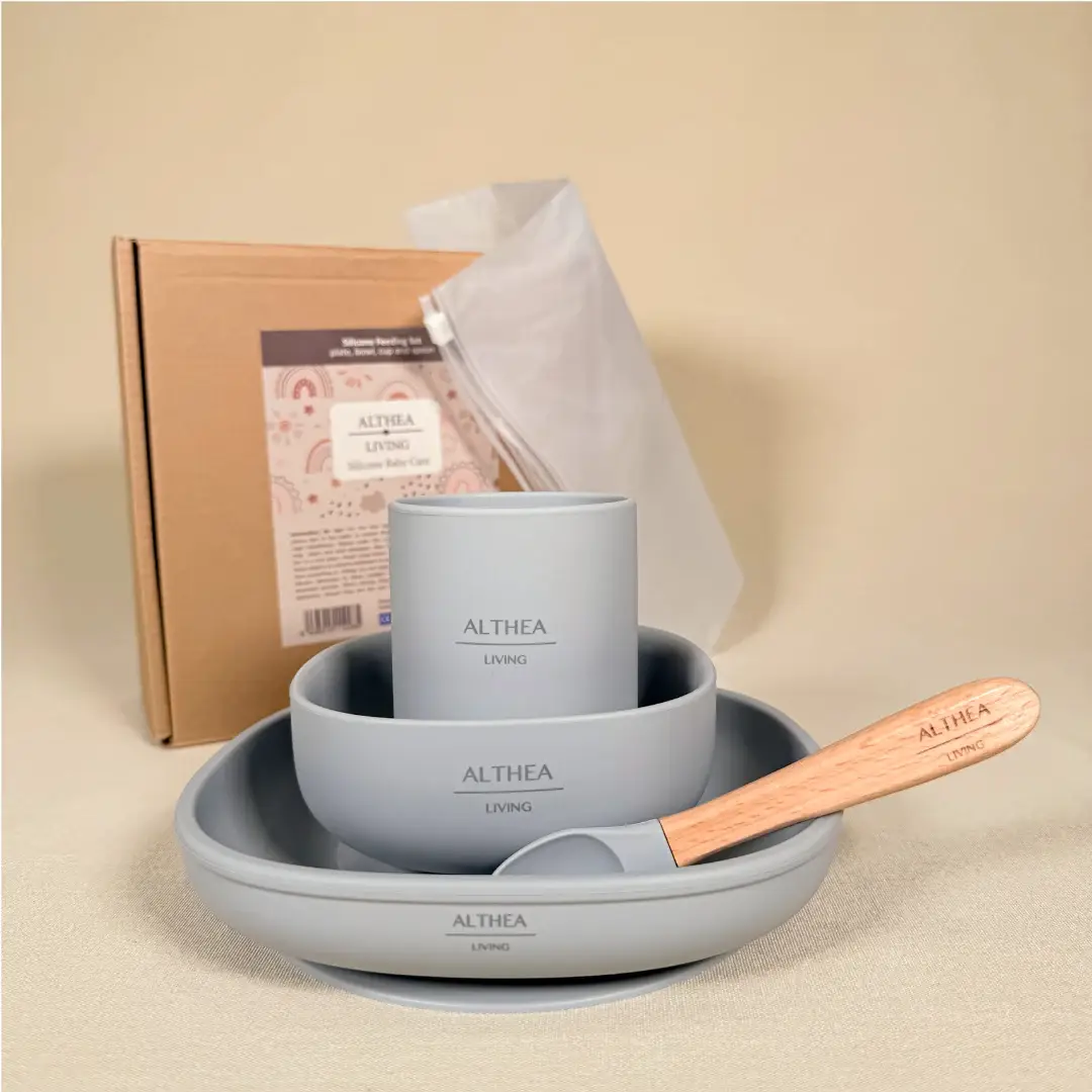 Althea Living - Vente Service à vaisselle - Vaisselle bébé en silicone biologique - 4 pièces13
