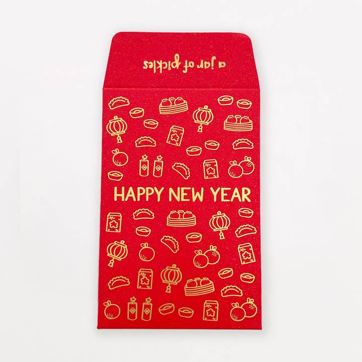 Lunar New Year Pattern Mini Red Envelope Set of 3 for wholesale by A Jar Of Pickles