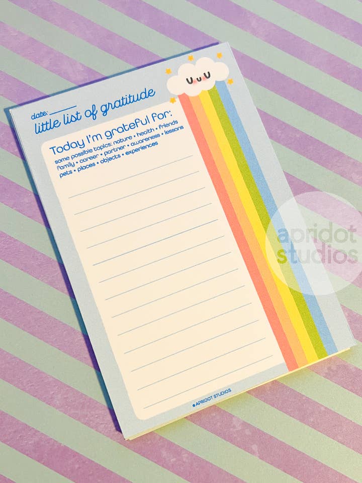 Little List of Gratitude for wholesale by Apridot Studios