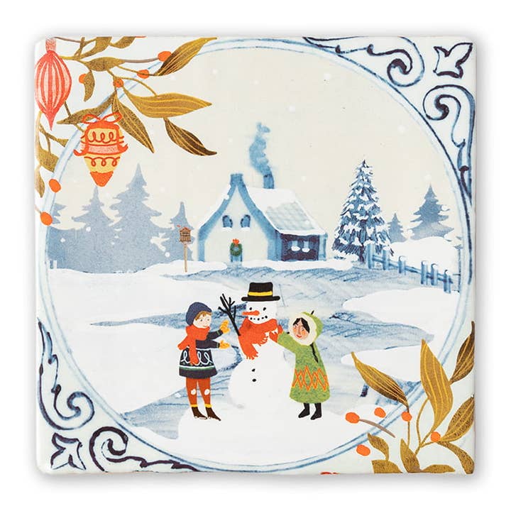 Mister Snowman | StoryTiles art on tile for wholesale by StoryTiles