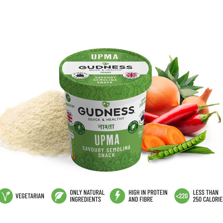 Gudness – Großhandel Frühstückszerealien – Gudness Frühstücks-/Snack-Paket (x 12 Töpfe)