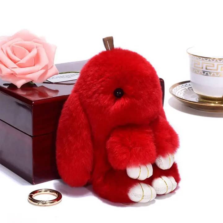 TAPA fashion - Wholesale Keychain - Women's - Large Rabbit Pom Pom Key Chain KC0225-6 (12PC)19