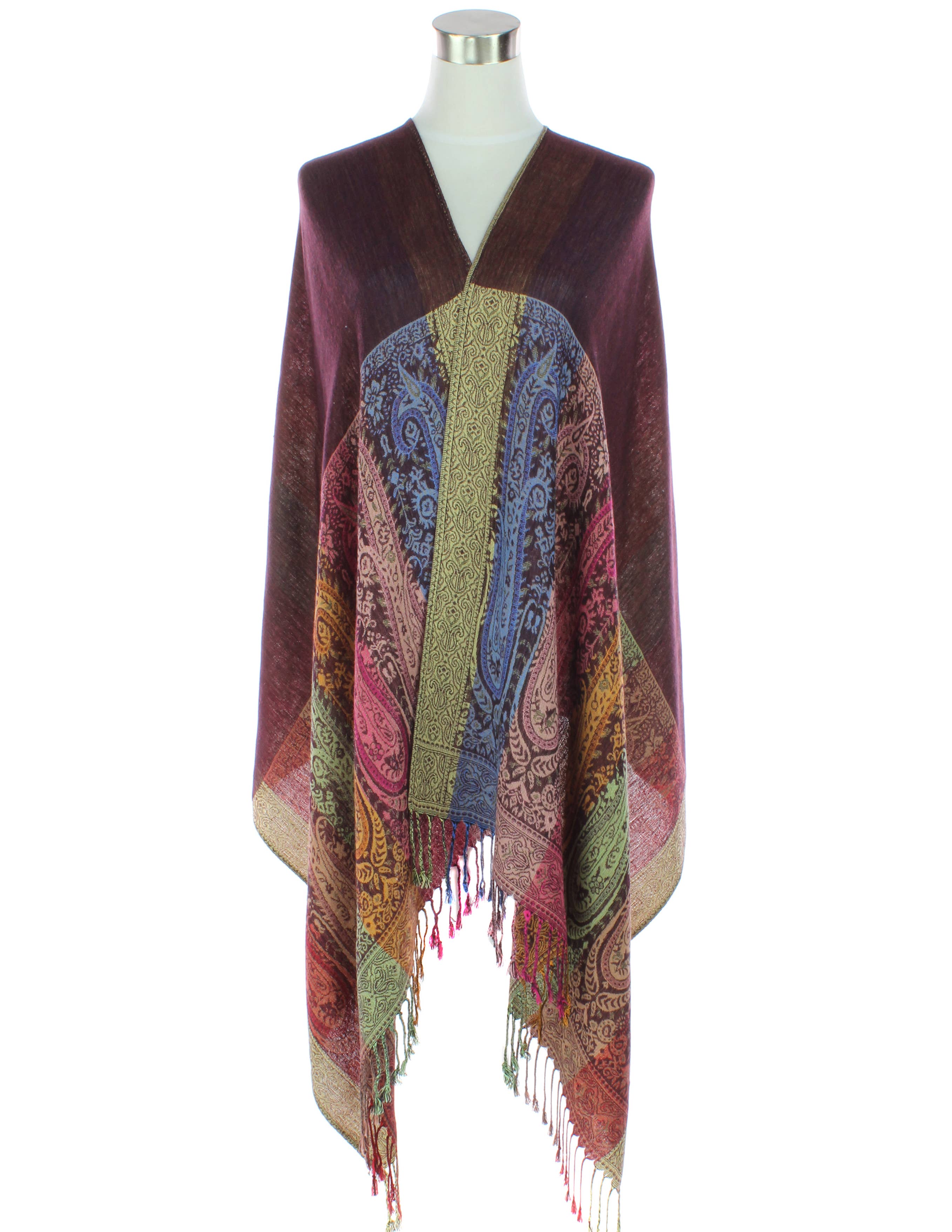 Original USA - Wholesale Scarf - Women's - Two Sides Long Paisley Pashmina4