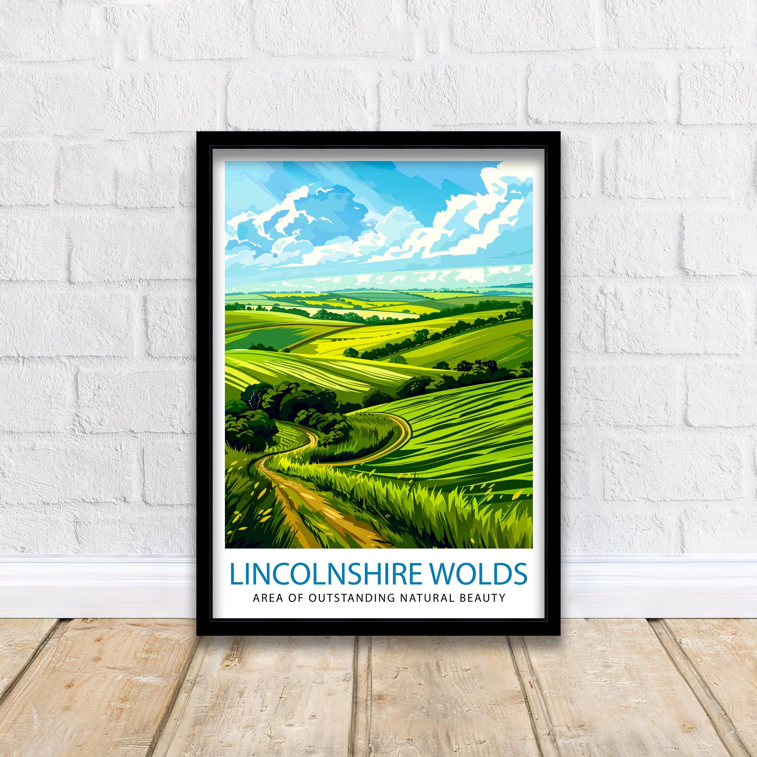InkNPrintz – wholesale Art print – Lincolnshire Wolds Travel Poster