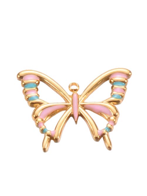 Butterfly Charm Blue & Pink for wholesale by Coco Luna Collection