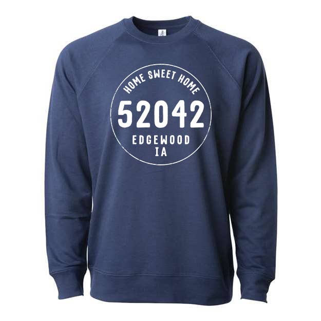 Home Sweet Home Zip Personalized Crew for wholesale by Kendrick Home