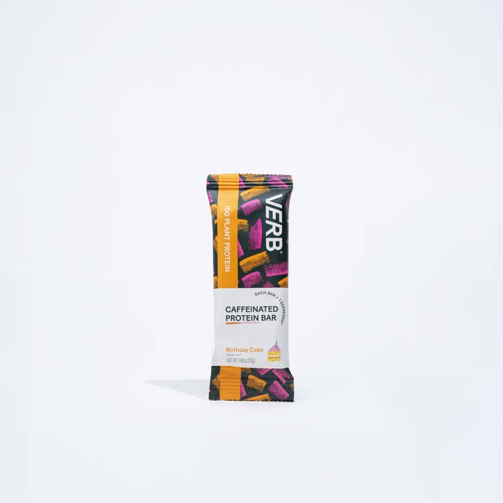 Verb Energy - Wholesale Snack Bar - Caffeinated Protein Bar, Birthday Cake3