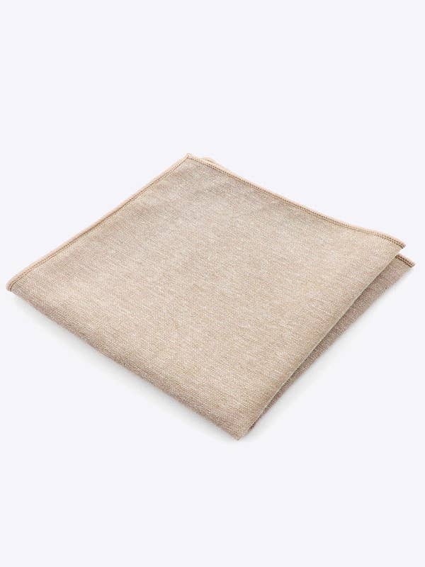 Beige Cotton Suit Pocket Square "Edgard" for wholesale by Unipap's