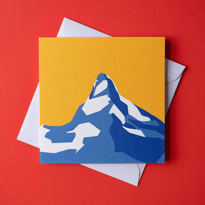 Matterhorn - Yellow - Card for wholesale by Sandra Liscio