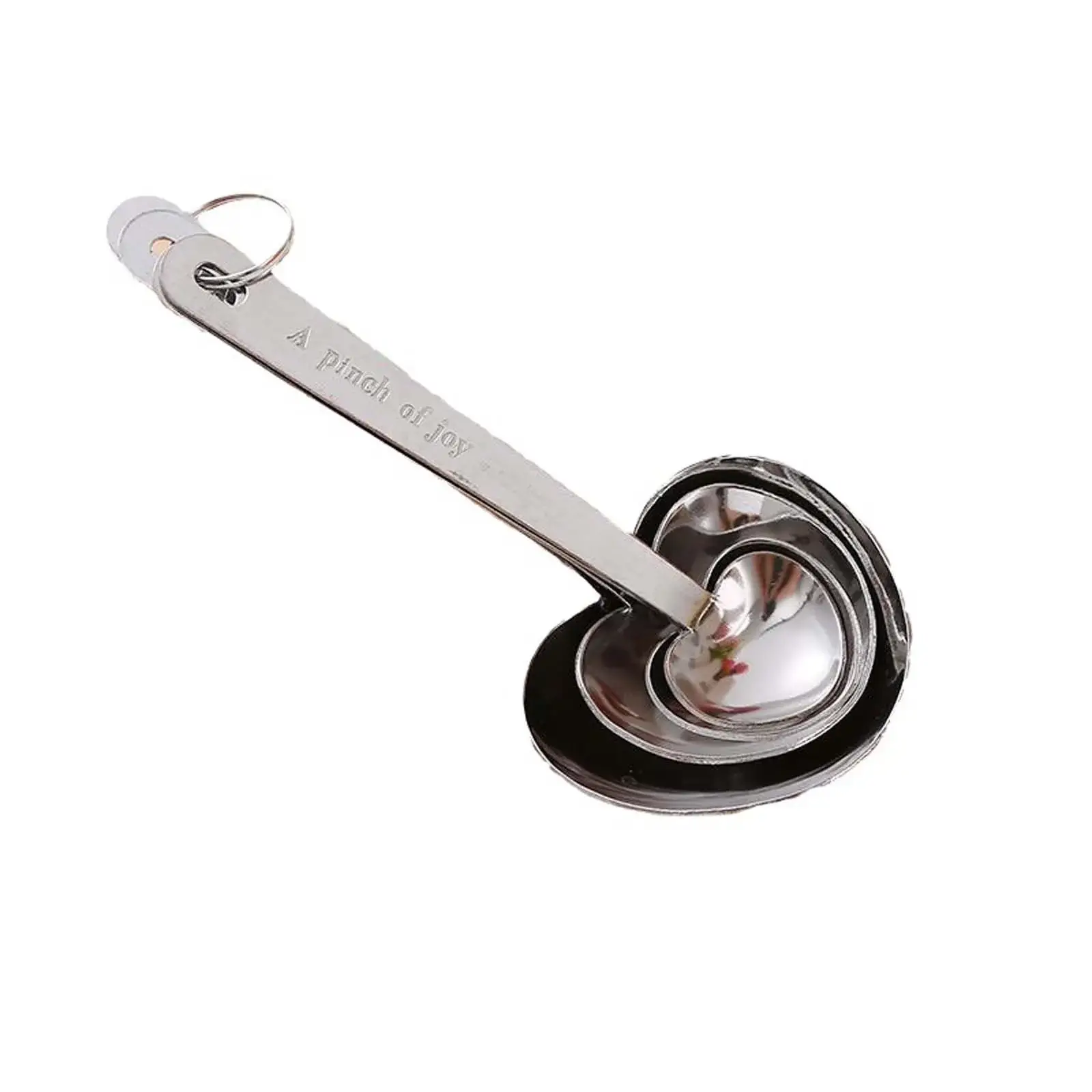 Magnifique Hearts - Wholesale Measuring Spoon - Heart-Shaped Stainless Steel Measuring Spoons - 4-Pc Tea Set3