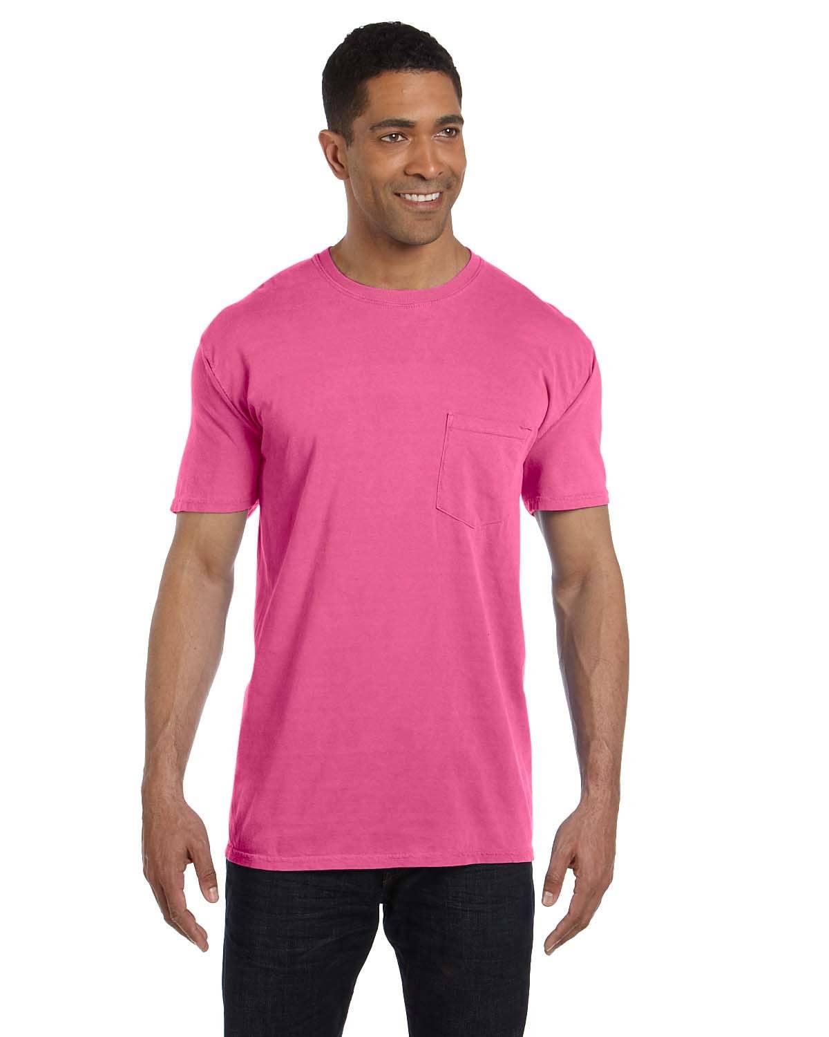 Total Apparel - Wholesale T-Shirt - Unisex - Comfort Colors Garment-Dyed Pocket Blank T-Shirt | 6030CC58