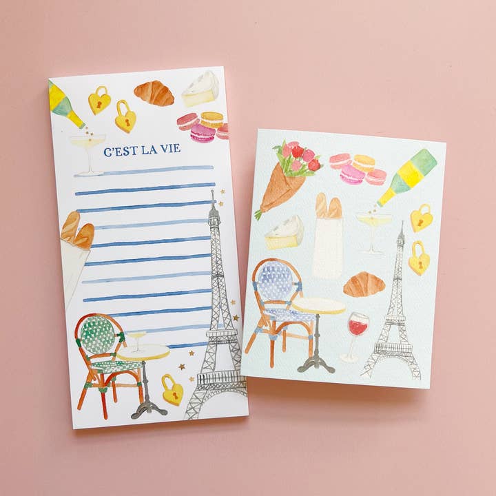Gert & Co - Wholesale Notepad - Paris Notepad | Paris Icons Notepad | French Notepad | 4"x8"1