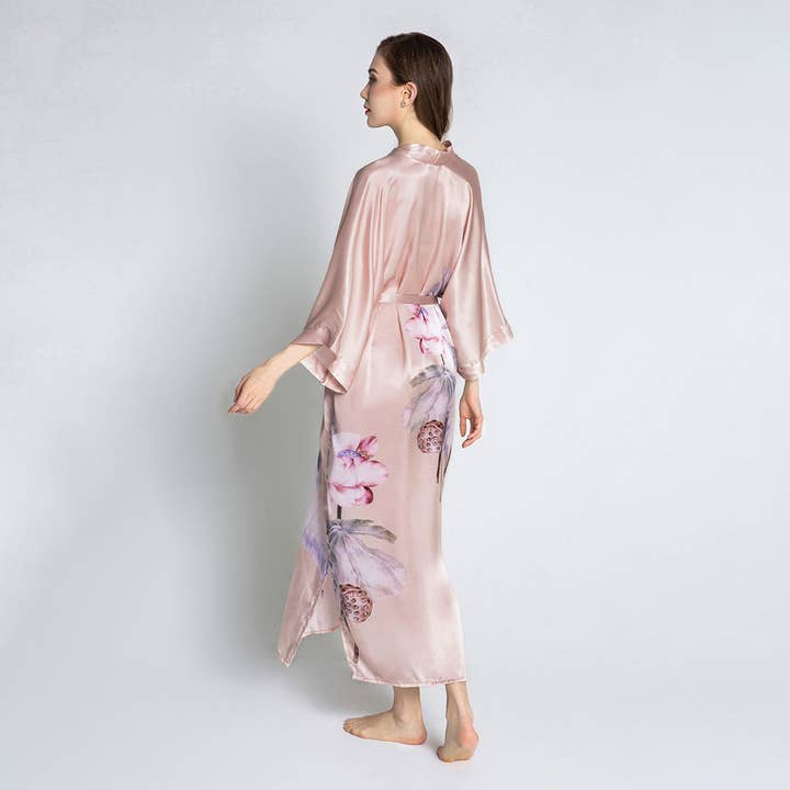 KIM+ONO - Wholesale Robe - Women's - Silk Kuren Long Kimono Robe