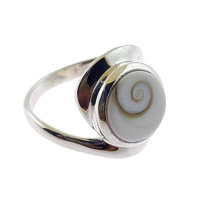 Crystal Earth Sterling - Wholesale Cocktail/Statement Ring - Our Endless Life - Eye of Shiva Shell