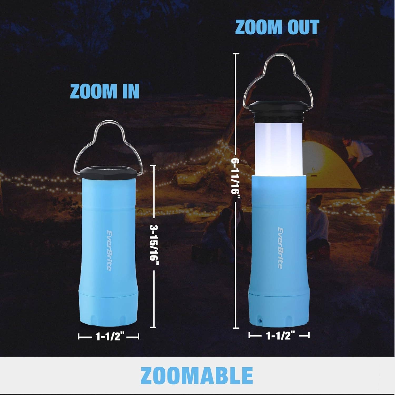 VIGOR - Wholesale Lantern - Portable 2 in 1 LED Telescopic Camping Lantern1