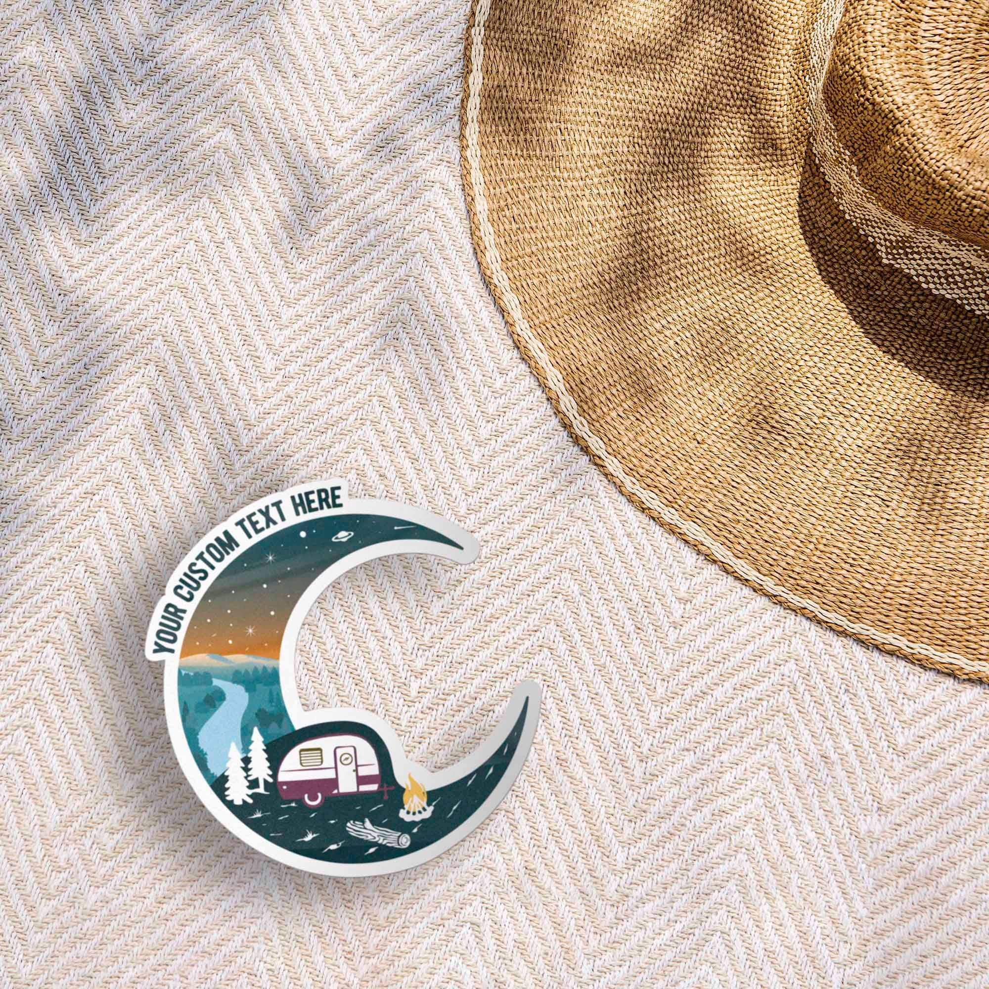 Sentinel Supply - Wholesale Sticker - Custom Forest RV Moon Stickers - Campground Name Drop Decals5