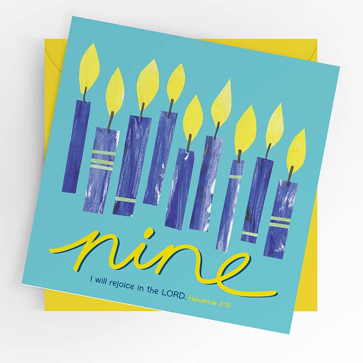 Tarjeta de Escritura para niño de 9 años, edad 9, velas para venta al por mayor de Under the Willow Tree