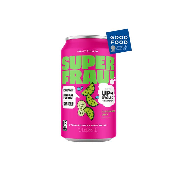 Superfrau Upcycled Fizzy Whey Drink – Cucumber Lime for wholesale by Superfrau