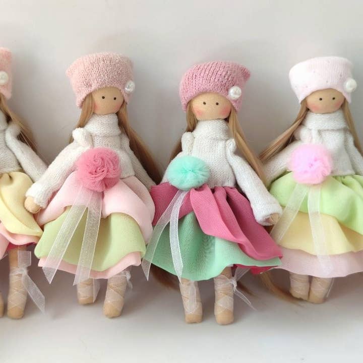 ChernikovaNataliya - Wholesale Doll – Kids - Small Textile Pocket Dollhouse Doll with Softie Angel Fairy1