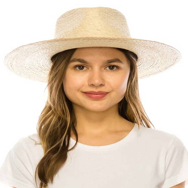 IVORY PALM LEAF RANCHER HAT for wholesale on Faire4
