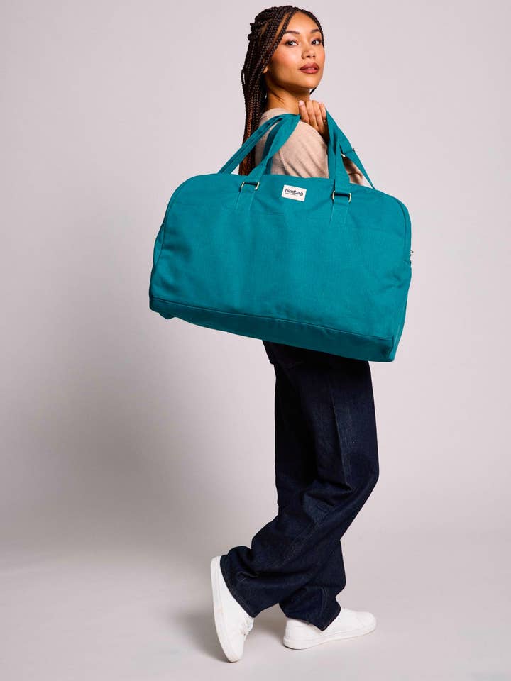 Yves Peacock Blue travel bag for wholesale by Hindbag
