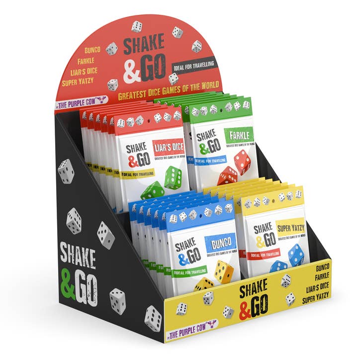 Shake & Go PDQ - 24pcs for wholesale by The Purple Cow America Inc.