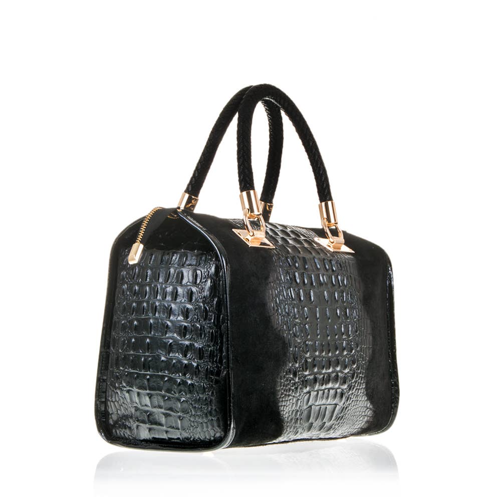 FIRENZE ARTEGIANI – Bolsa de ombro – Mulher por atacado – Sacola feminina Anacapri. Camurça de couro genuíno gravada6