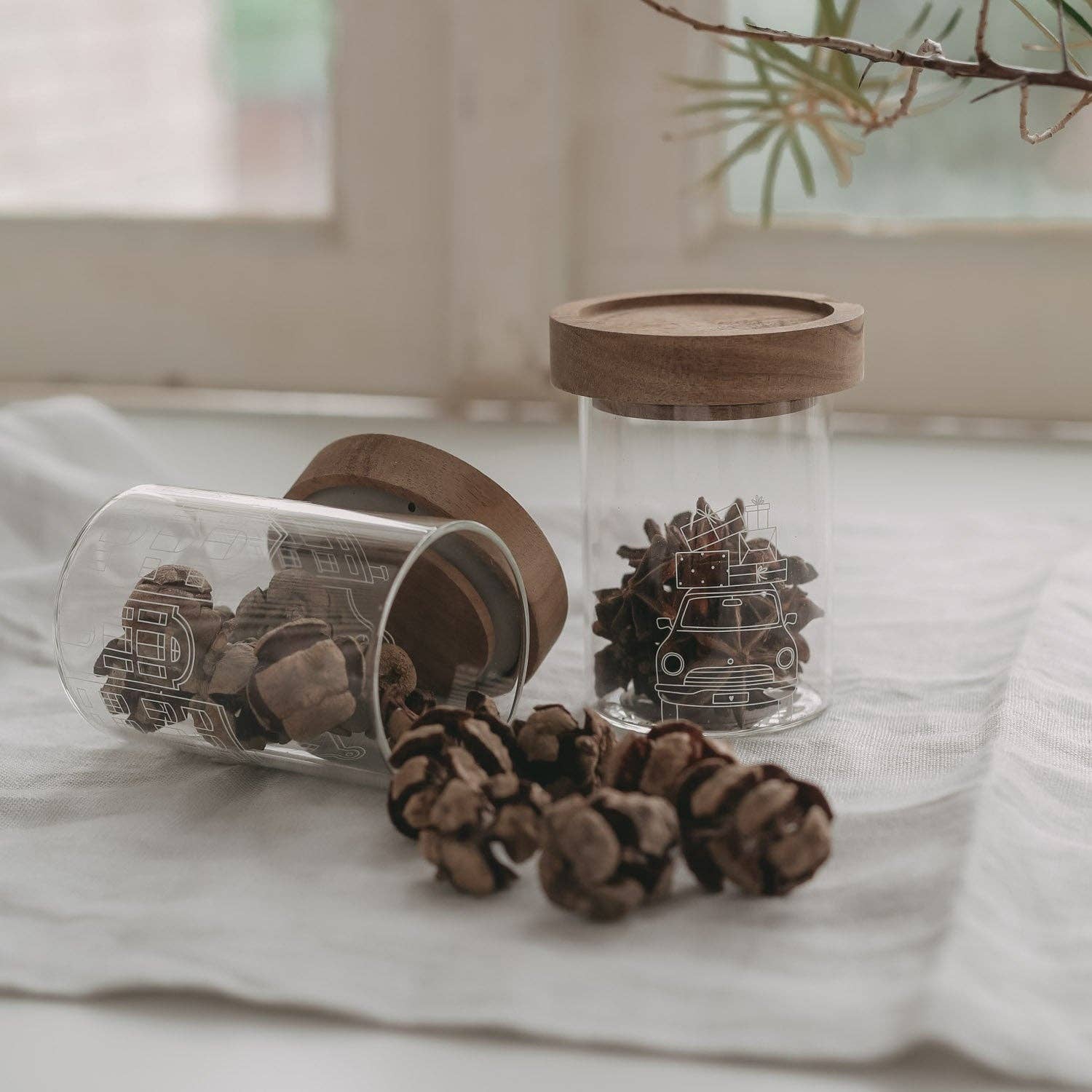 Eulenschnitt - Wholesale Jar - Mini Storage Jar Christmas Car (PU = 8 pcs)1