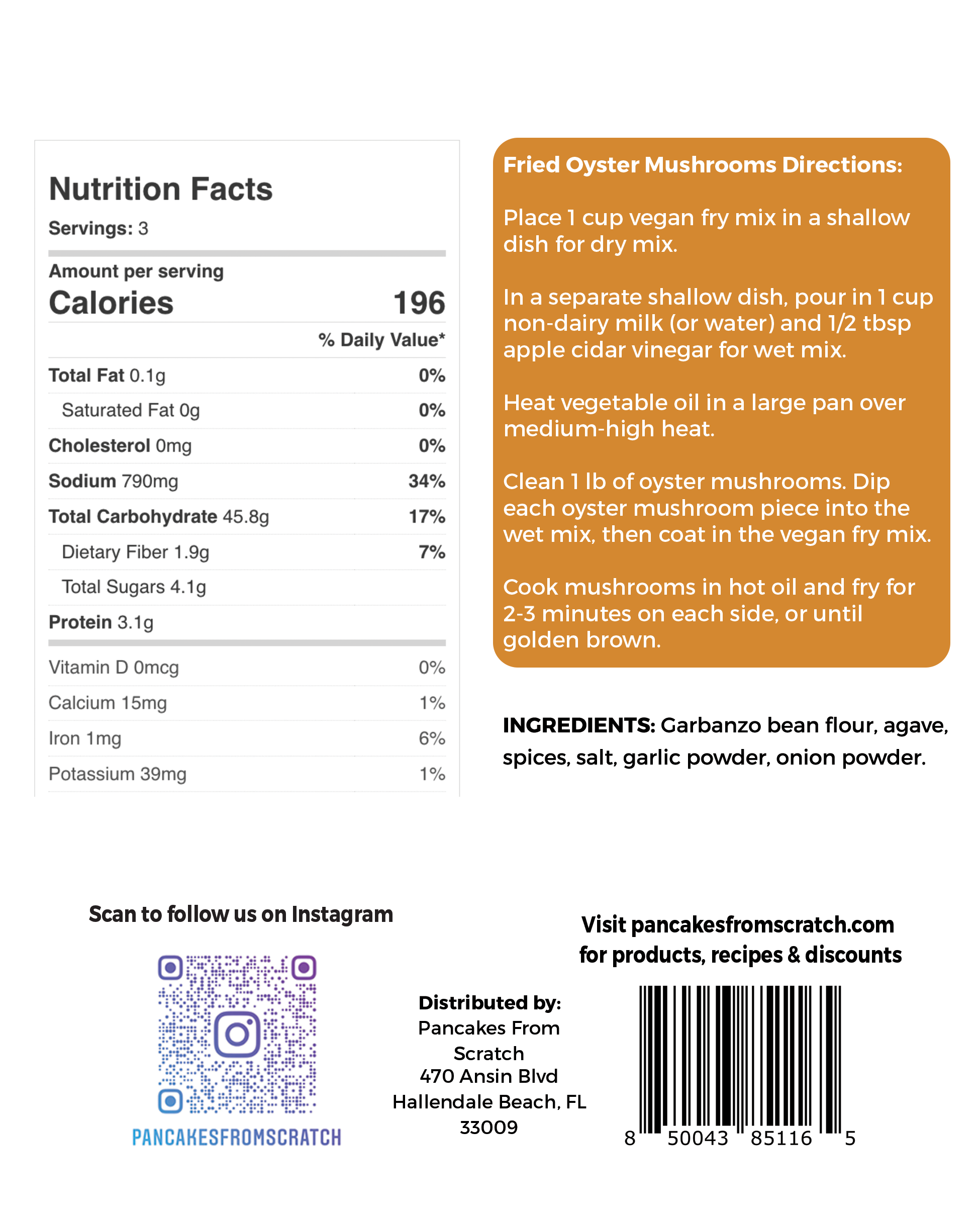 Pancakes From Scratch - Vente Préparation pour pancakes - Mélange végétalien au poulet et aux gaufres Crêpes From Scratch11