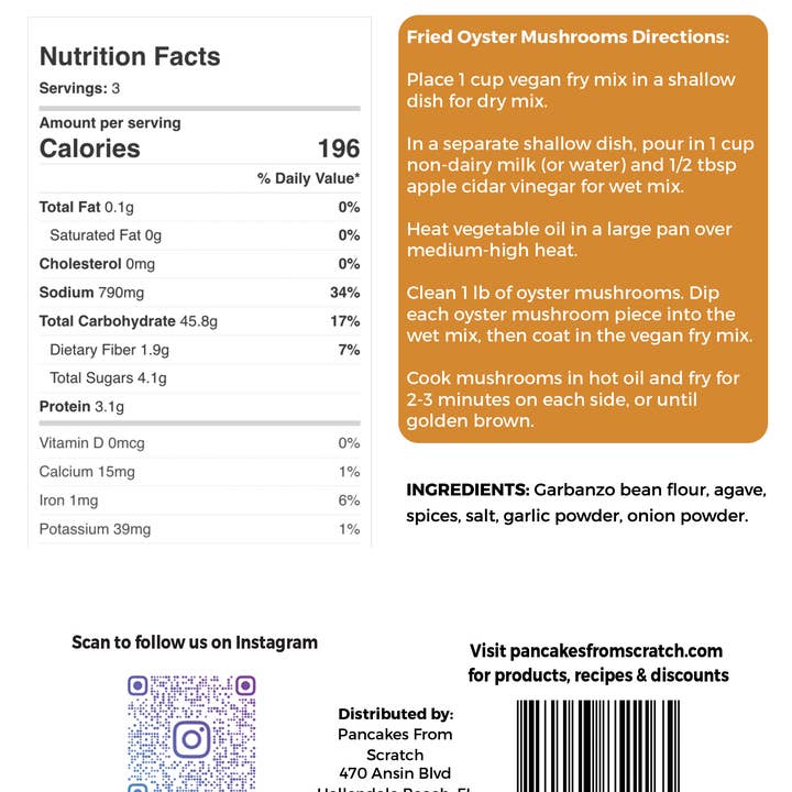 Pancakes From Scratch - Vente Préparation pour pancakes - Mélange végétalien au poulet et aux gaufres Crêpes From Scratch9