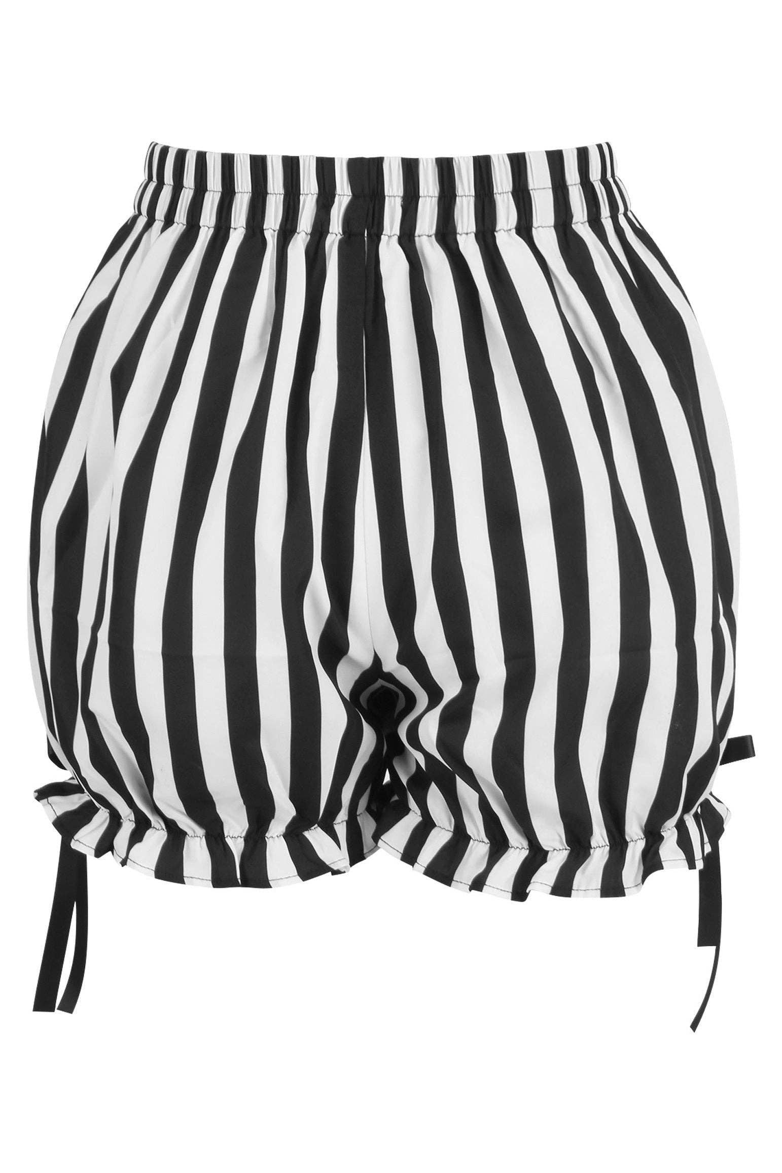 Daisy Corsets - Wholesale Underwear - Women's - White/Black Striped Bloomers0