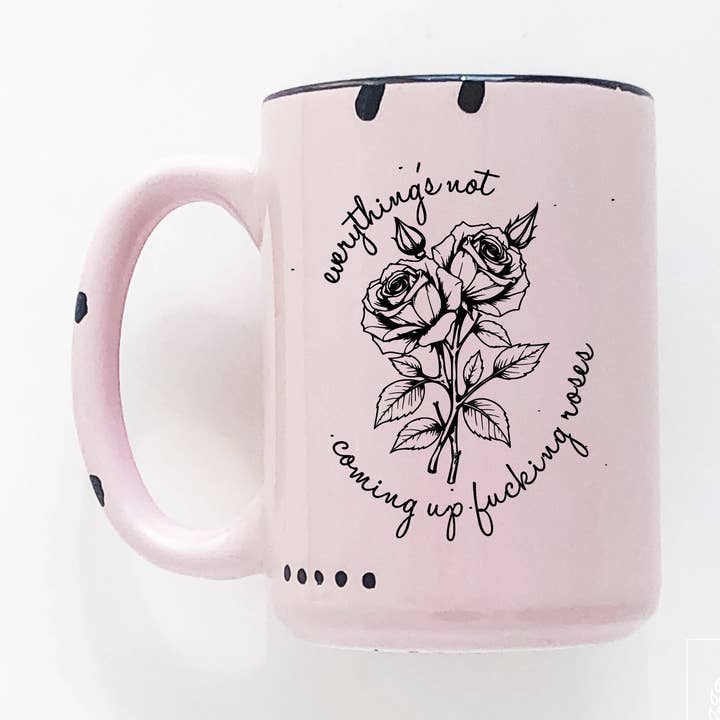 tout ne se passe pas comme sur des roulettes | mug en céramique | grossier pour la vente par Prairie Chick Prints