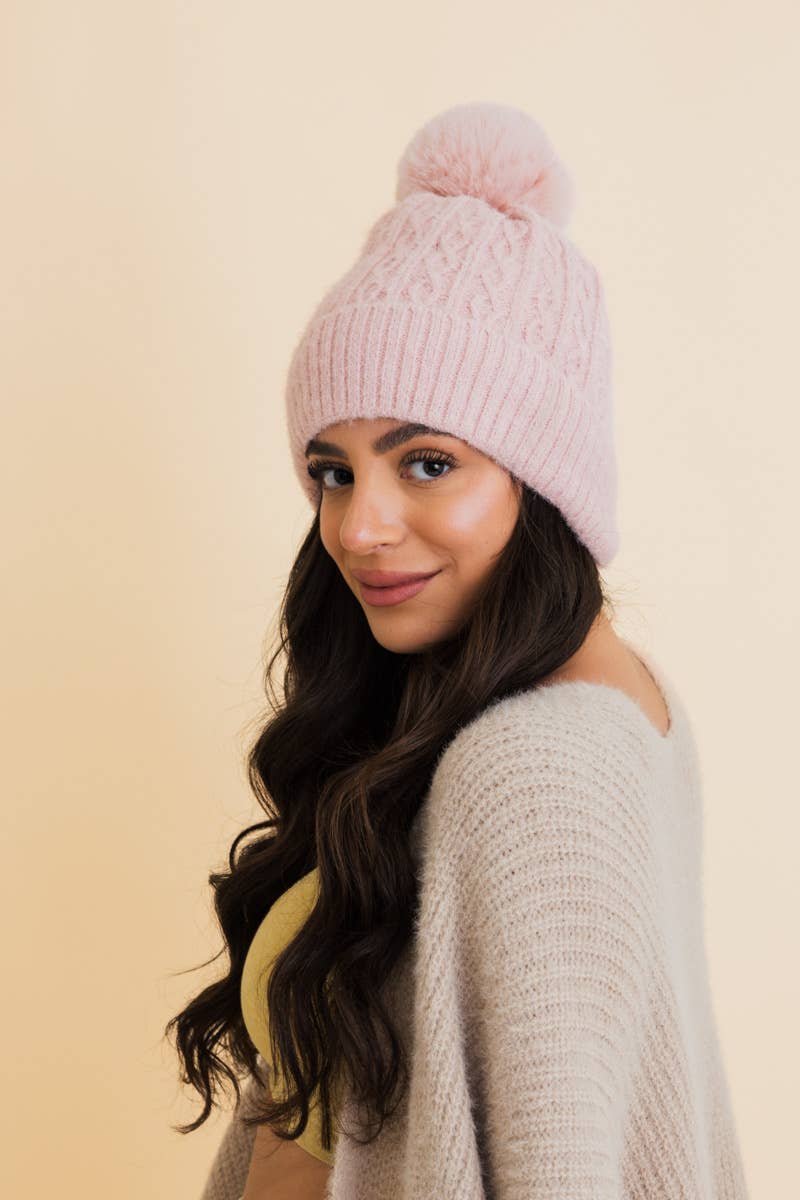 Leto Accessories - Wholesale Beanie - Women's - Cable Knit Cuffed Beanie 💕4