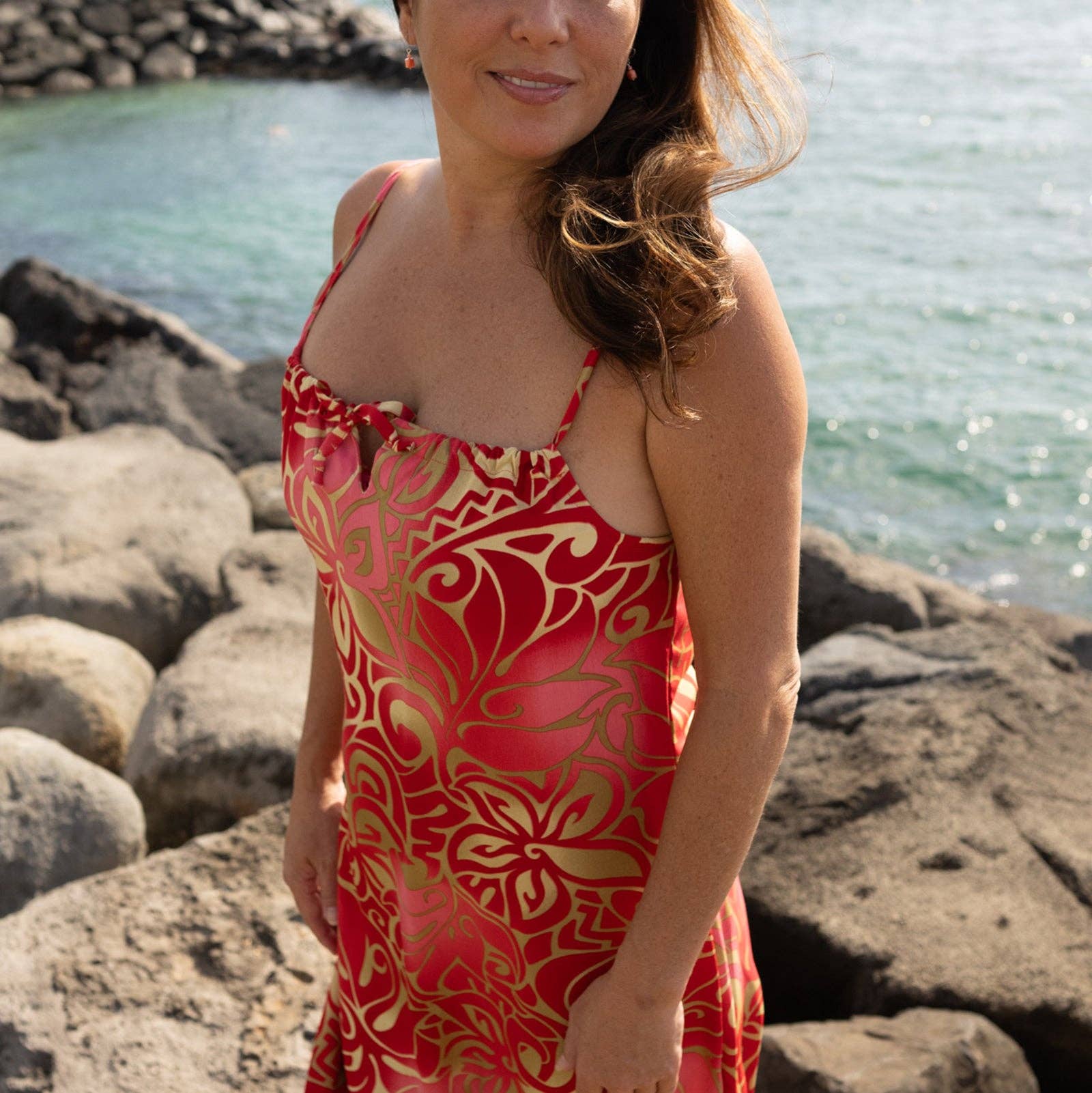 Hilo Hattie - Wholesale Dress - Women's - Tribal Tiare Dress with Front Tie Strap13