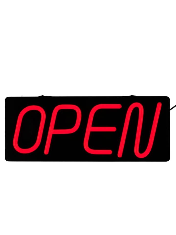 Horizontal LED Neon Open Sign - 19 ¼"W x 7 ½"H for wholesale by Store Supply Warehouse
