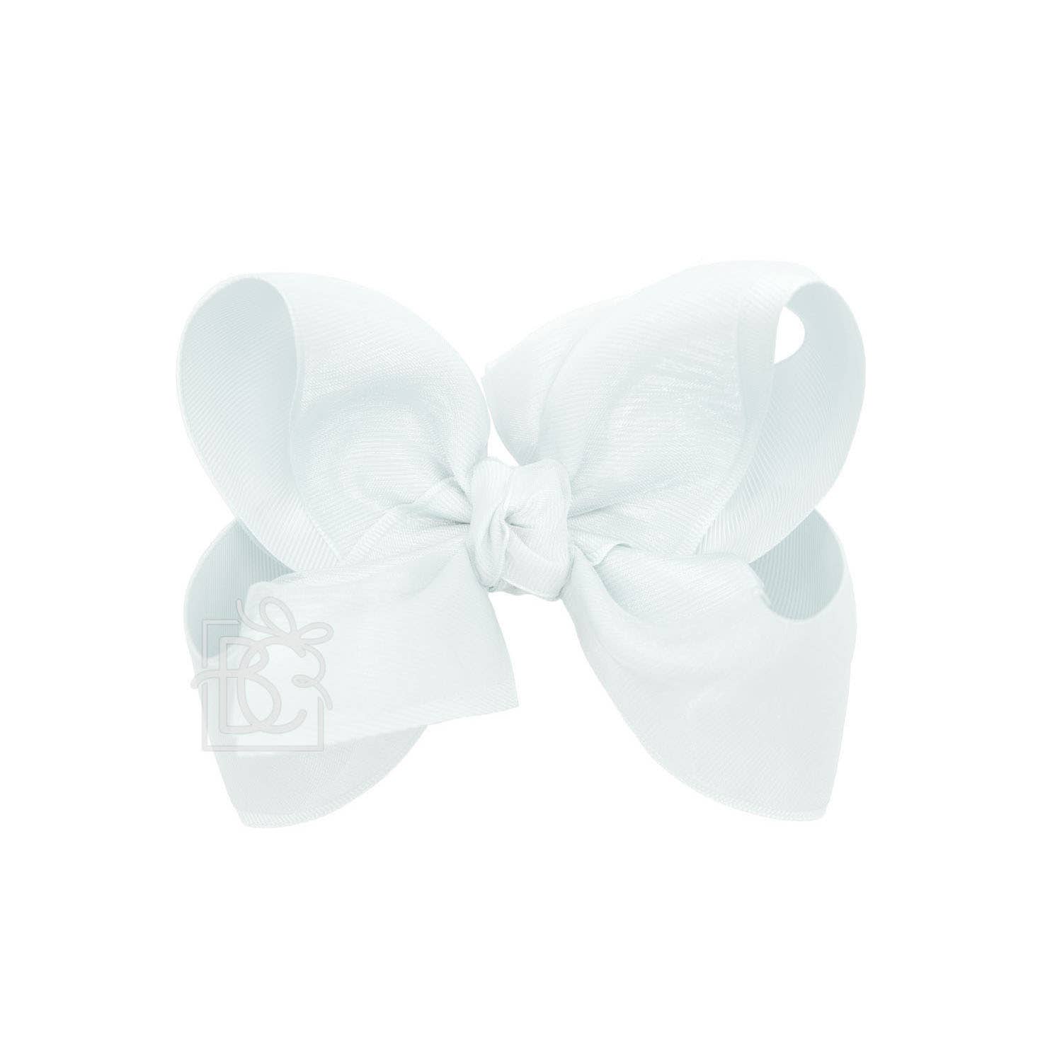 Beyond Creations, LLC – wholesale Hair bow – Kids – LAYERED ORGANZA/GROSGRAIN BOW ON CLIP55