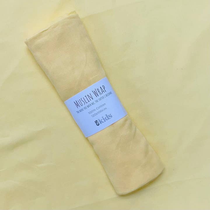 Muslin Wrap - Yellow - 100x120cm for wholesale by ES Kids