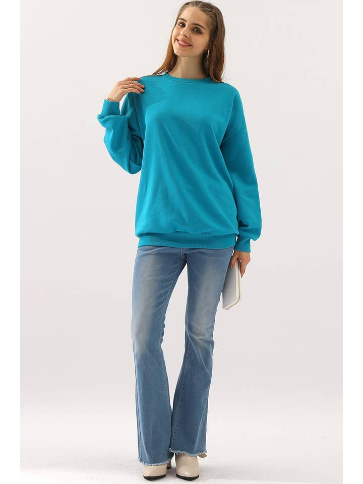 NINEXIS - Wholesale Sweatshirt - Women's - CWTTL902_CREW NECK LONG SLEEVE PULLOVER SWEATSHIRT TOPS19