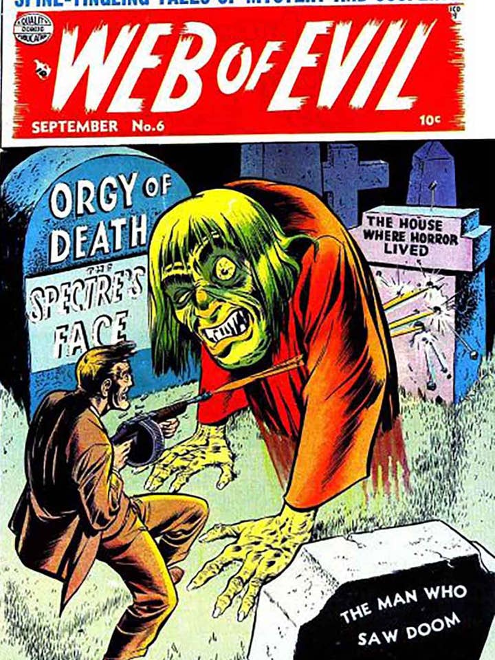 VINTAGE HORROR TEGNESERIER HALLOWEEN POSTKORT WEB AF ONDE #6 for engroshandel hos Xeno Pop