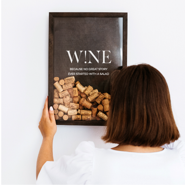 The Corkbox Company - Wholesale Wine Cork Holder - Bar Decor „Wine!” Wine Cork Storage, Wine Gift4