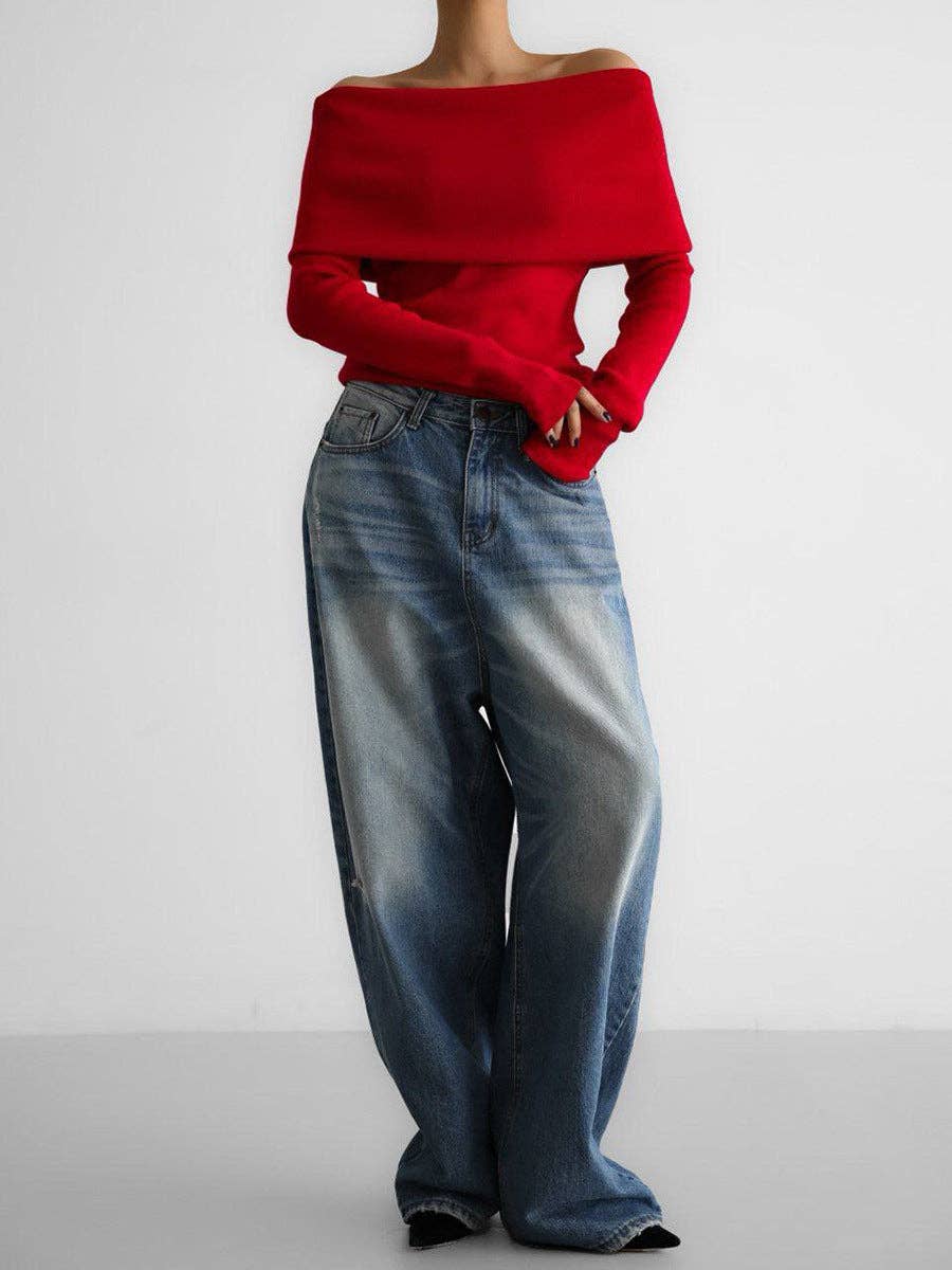 Marayn - Wholesale Knit Sweater - Women's - Chic OffShoulder Knit Sweater for FallWinter 202513