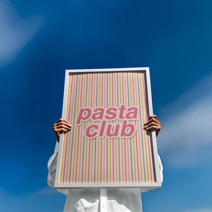 Imprimé Rayé Club de Pâtes pour la vente par Pink Giraffe Print Co