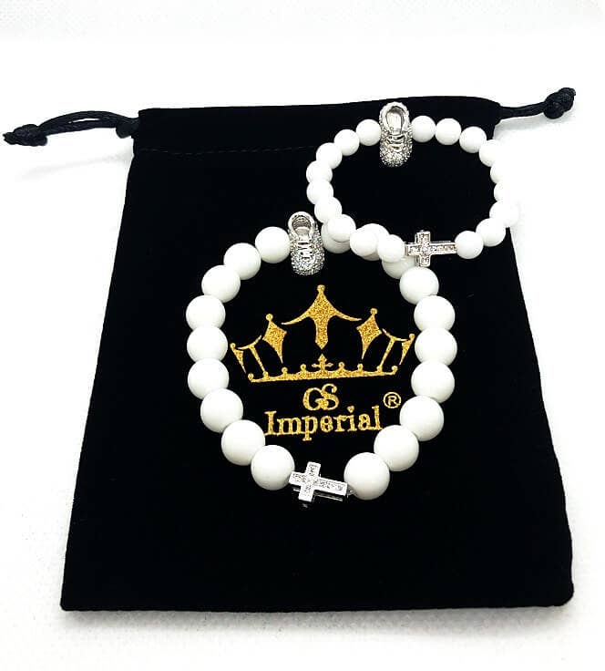 GS Imperial® - Wholesale Jewelry Set - GS Imperial® Moeder Dochter Armbanden Setje | Moeder En Baby Armband | Dames Armbanden Set | Armband Met Kruisje | Mama En Baby Armband1
