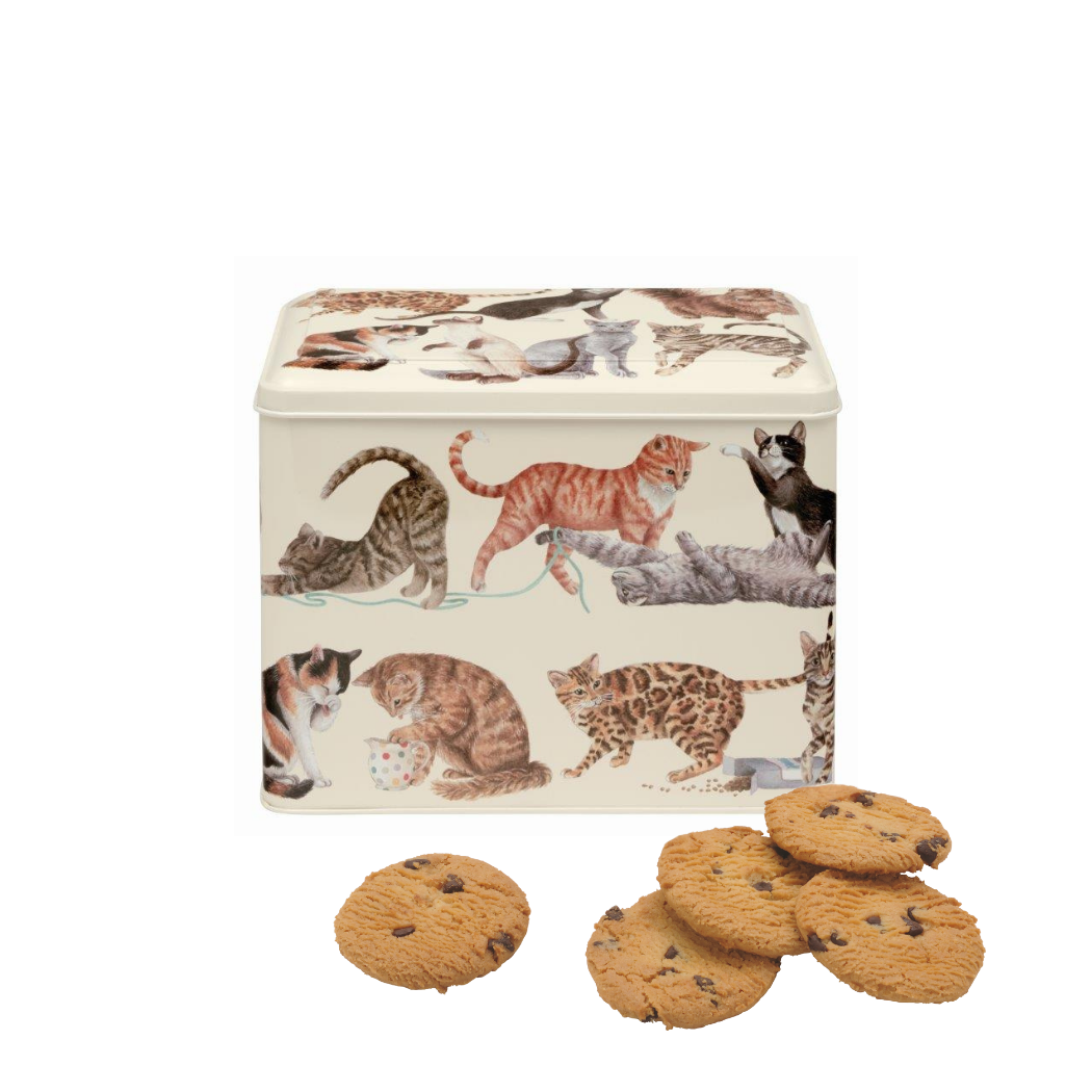 Tin Treats – wholesale Kitchen storage/organiser – Emma Bridgewater - Cats Extra Large Caddy Tin with Biscuits0