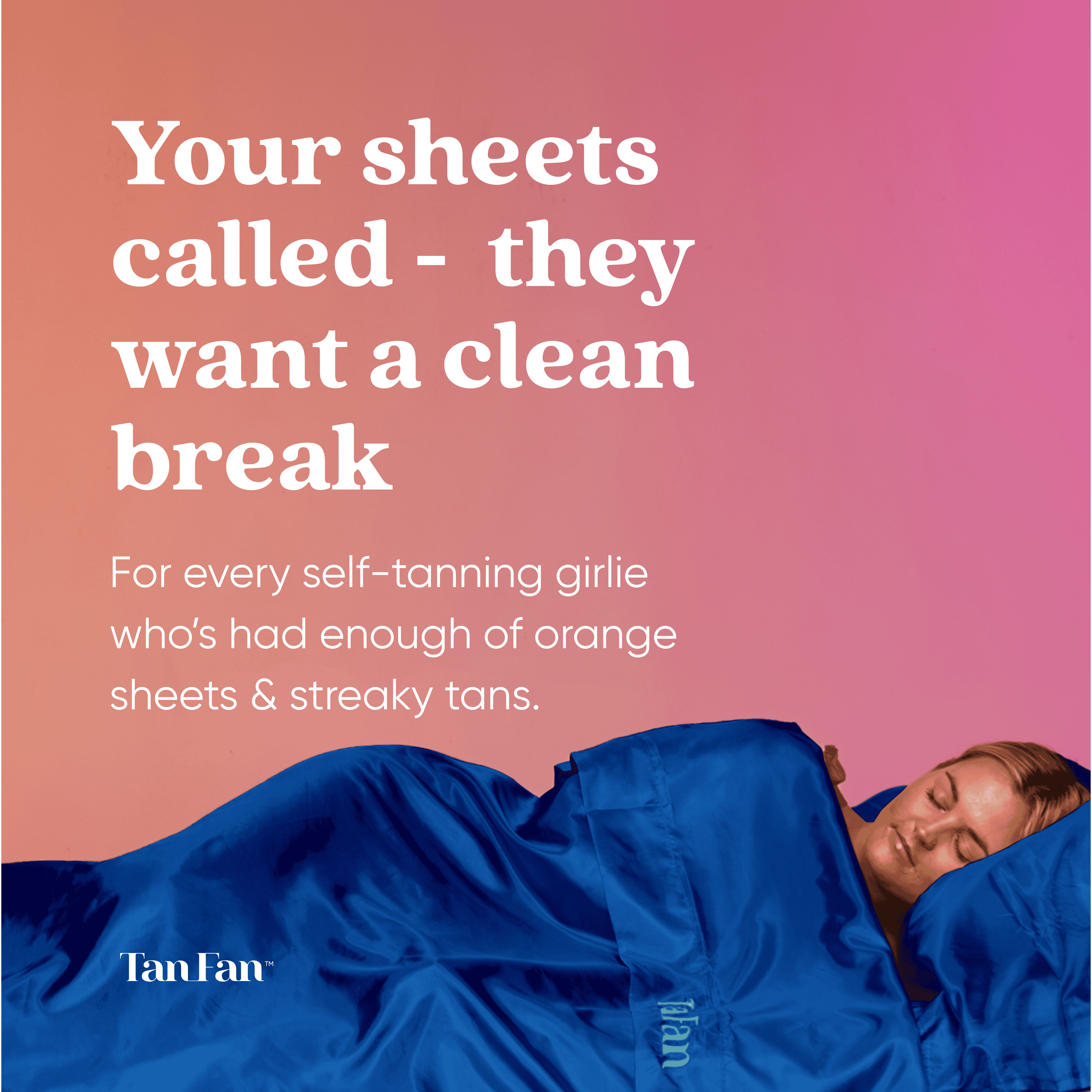 Tan Fan - Wholesale Sheet Set - Self Tan Sleep Sac French Navy1