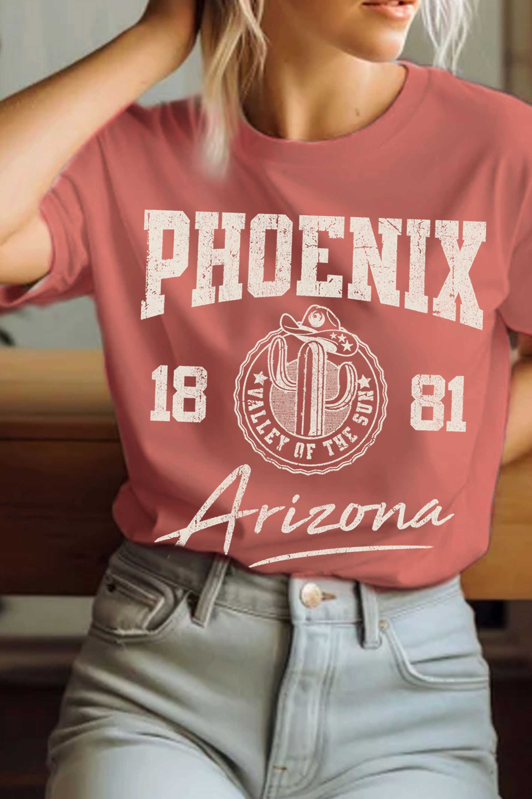 Rustee Clothing - Wholesale Screen Printed T-Shirt - Women's - PHOENIX ARIZONA VALLEY OF THE SUN 1881 GRAPHIC TSHIRTS8
